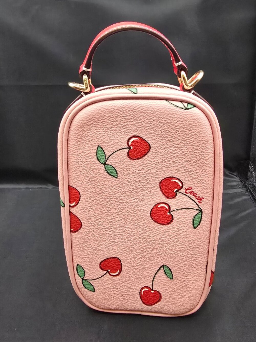 Coach Eva Phone Crossbody with Heart Cherry Print CF371 - Picture 2 of 7